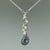 Grey-blue Baroque Pearl, Pink and Grey Drop Necklace