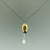 Gold Pod with White Pearl Necklace