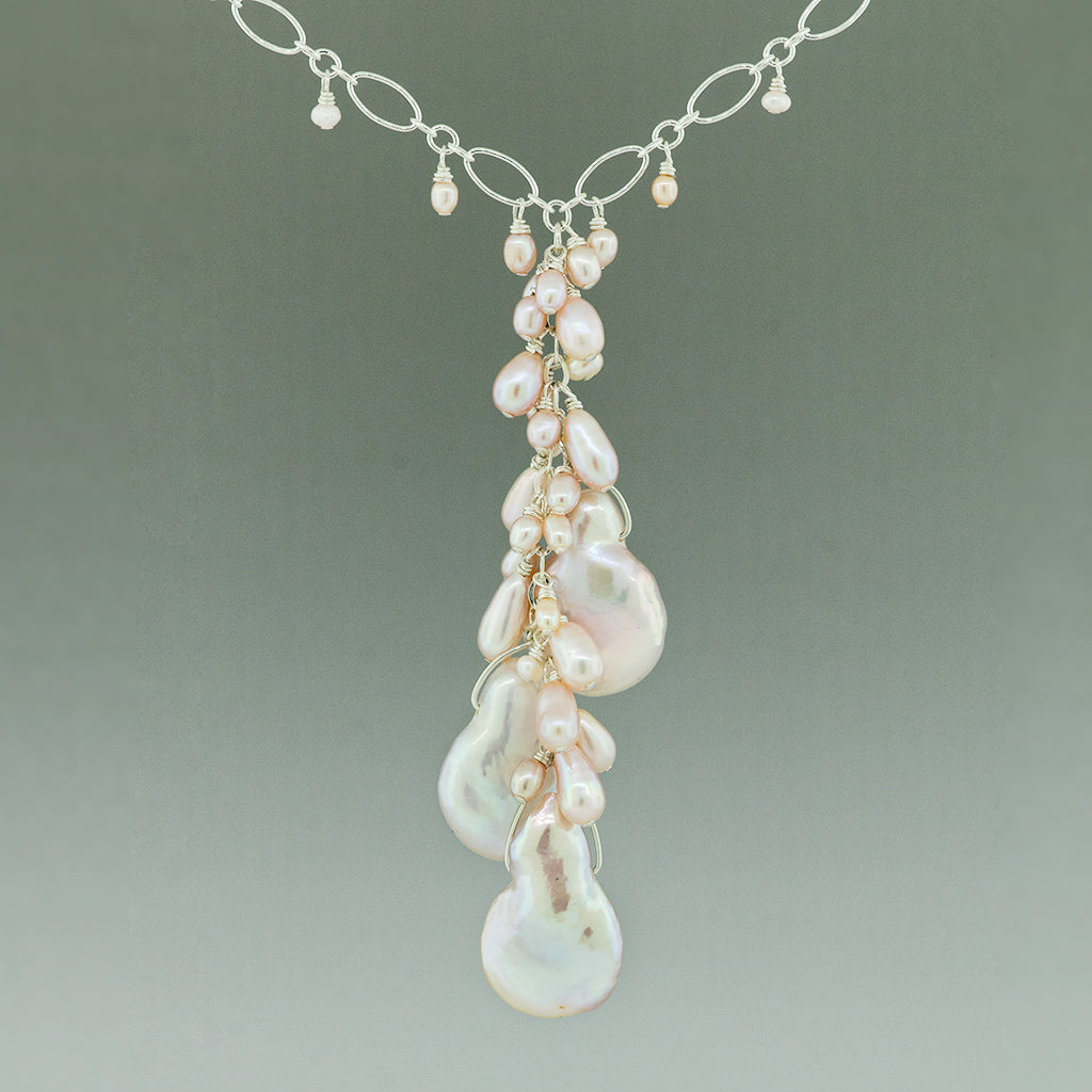 Pink Pearl Baroque Pear Necklace