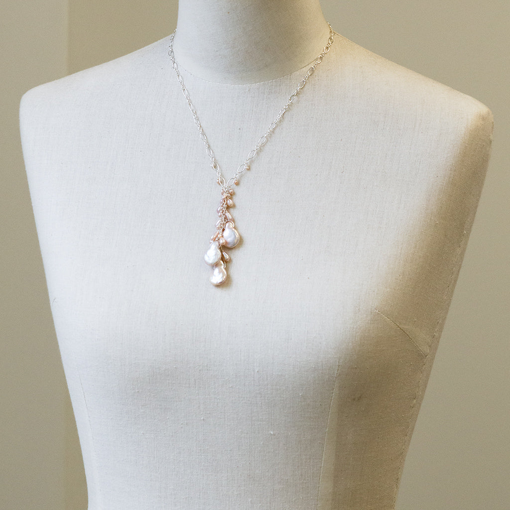 Pink Pearl Baroque Pear Necklace