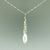 White Oval Pearl, Drop Necklace