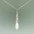 White Oval Pearl, Drop Necklace
