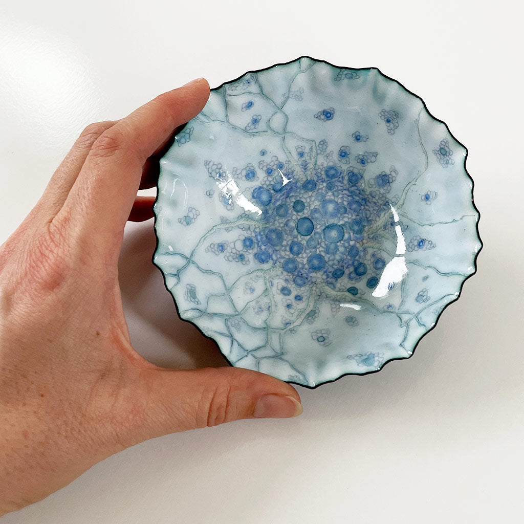 Landscape Bowl, Sapphire Blueberries Under Water