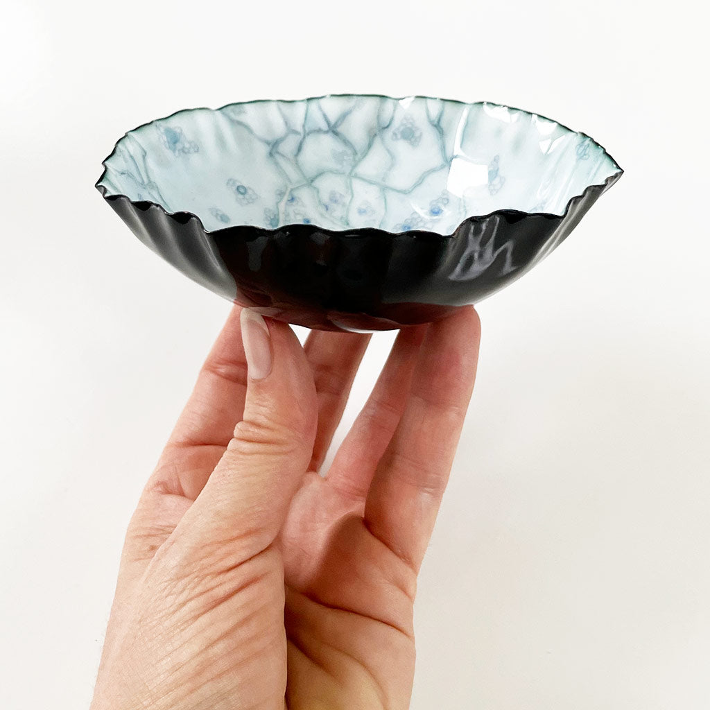 Landscape Bowl, Sapphire Blueberries Under Water