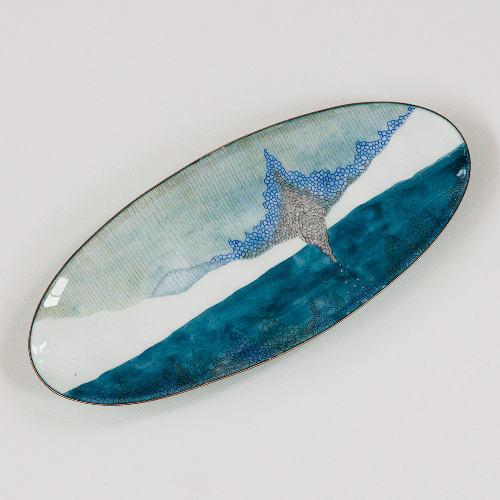 Landscape Bowl, Long Oval Seascape