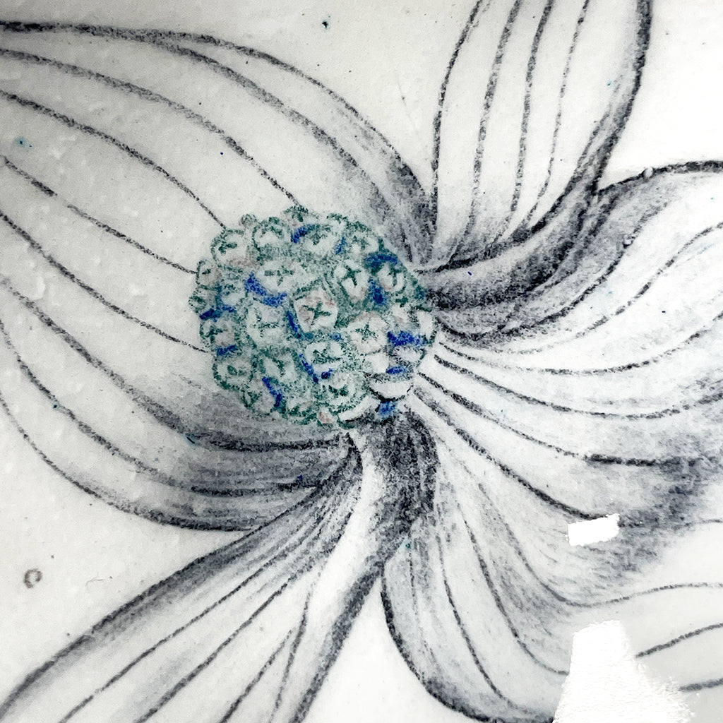 Floating Flower enamelware bowl