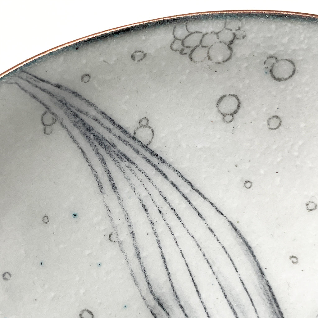 Floating Flower enamelware bowl