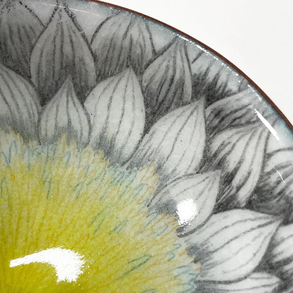 Exploding Flower enamelware bowl