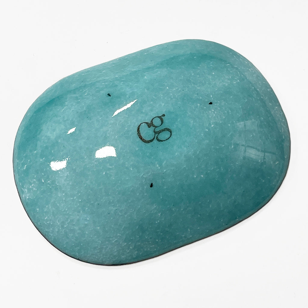 Pink Flower enamelware bowl