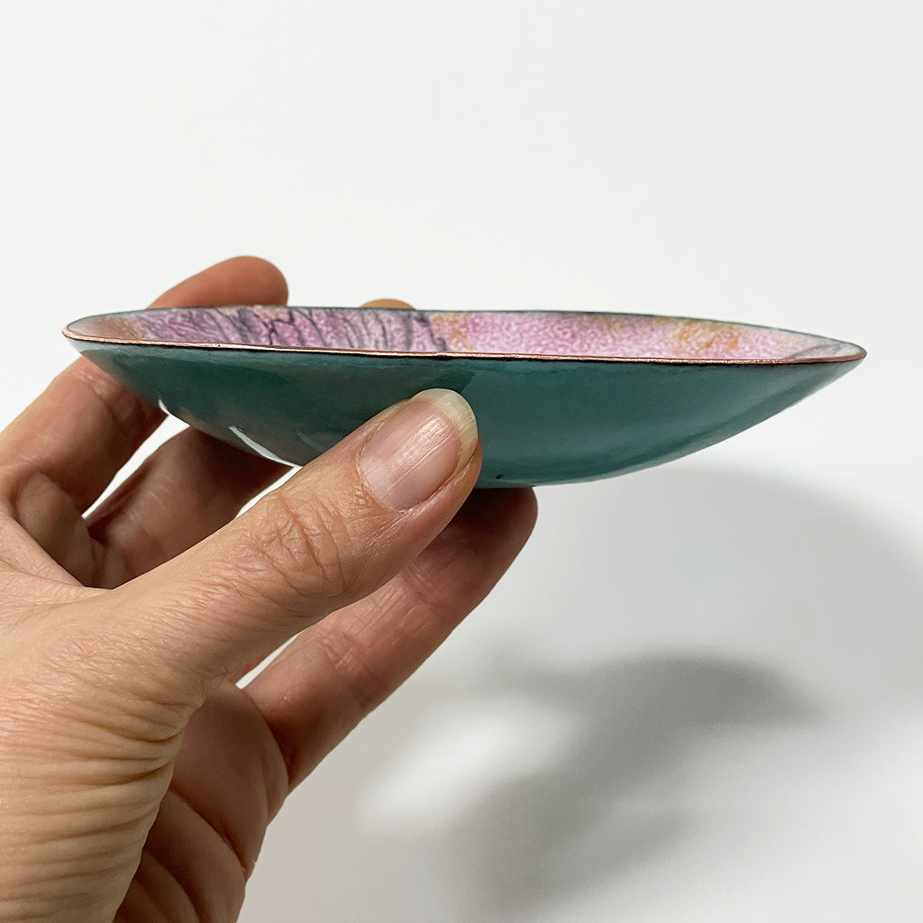 Poppy Flower enamelware bowl