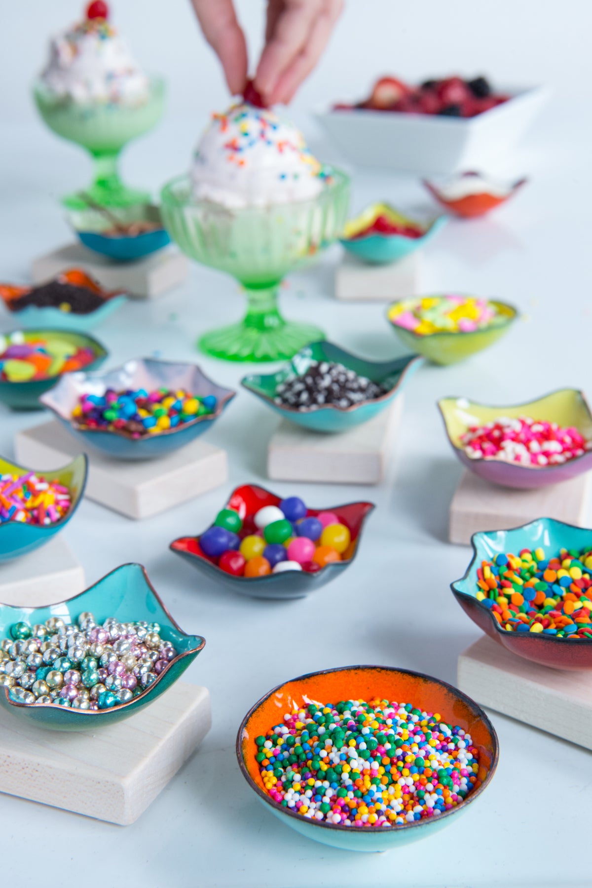 Round Bitty Bowl, copper enamelware