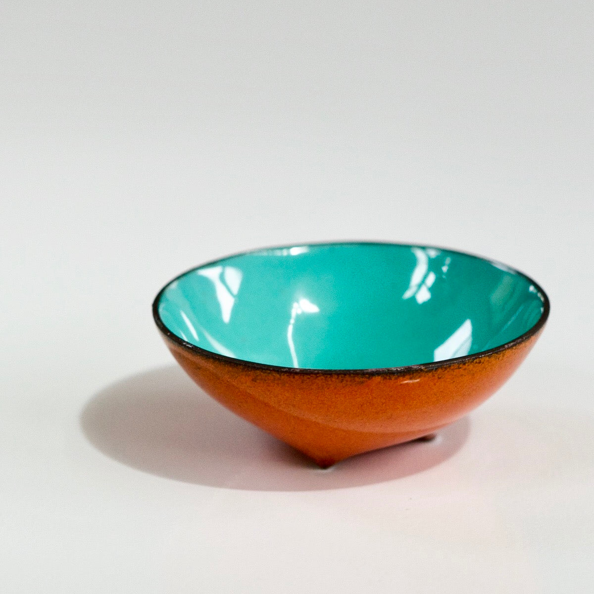 Round Bitty Bowl, copper enamelware