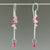 Ruby long drop earring