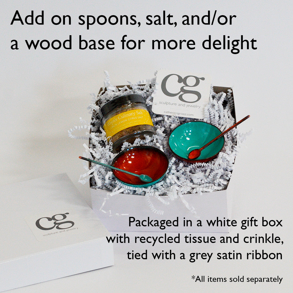 Round Bitty Bowl, copper enamelware