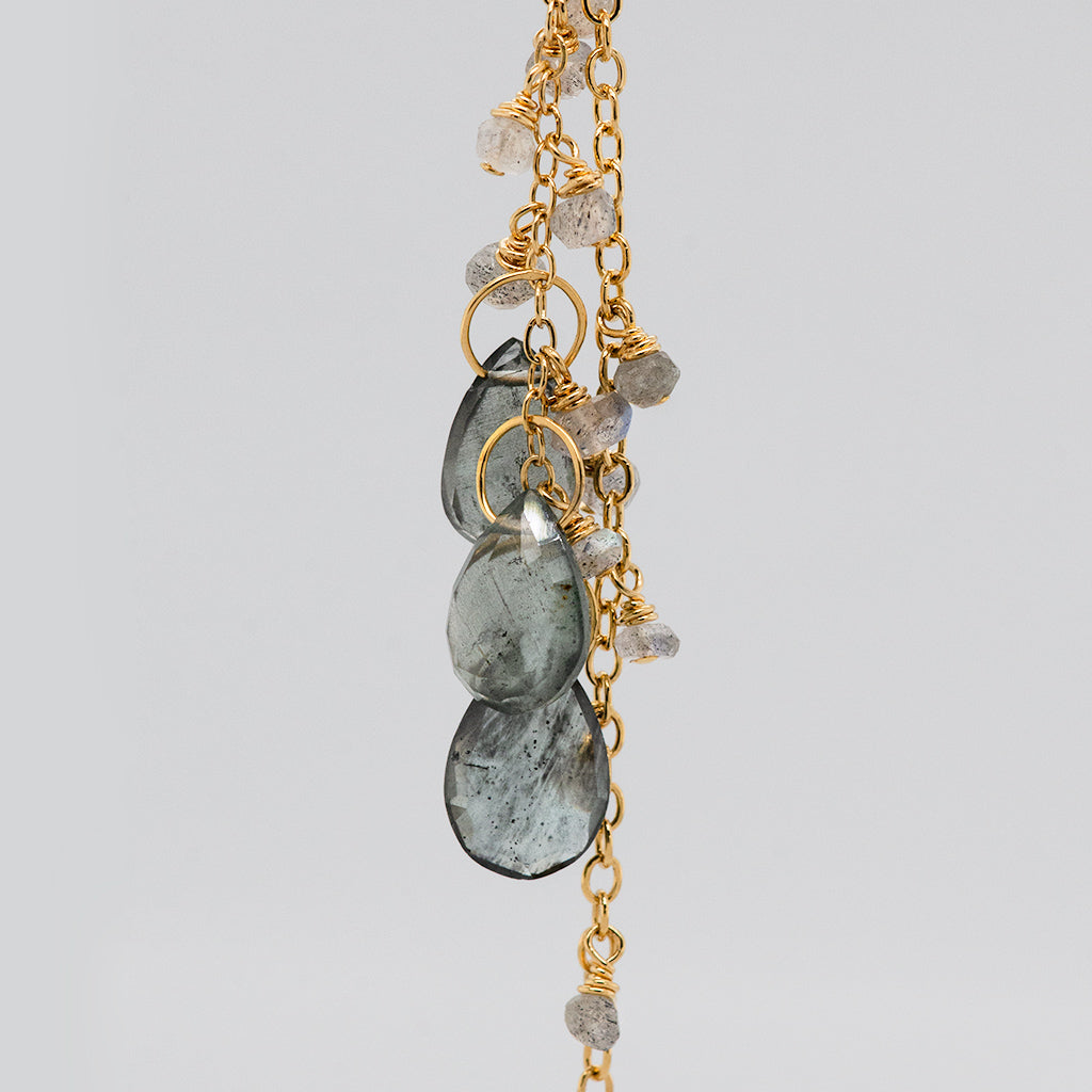 Moss Aquamarine Gold Necklace