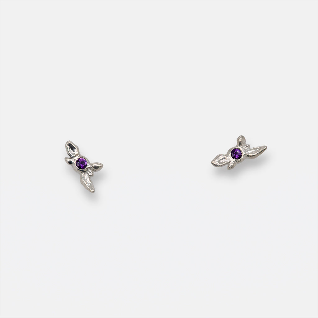 Tiny Succulent Gemstone (Birthstone) Earring
