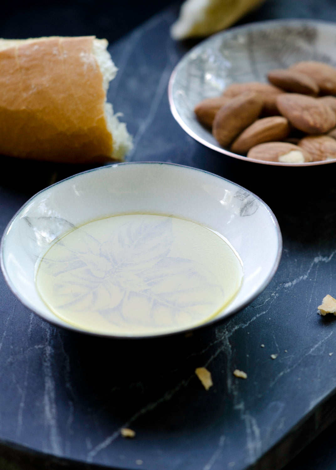 Herb Enamelware Bowls, handmade art gift for the kitchen