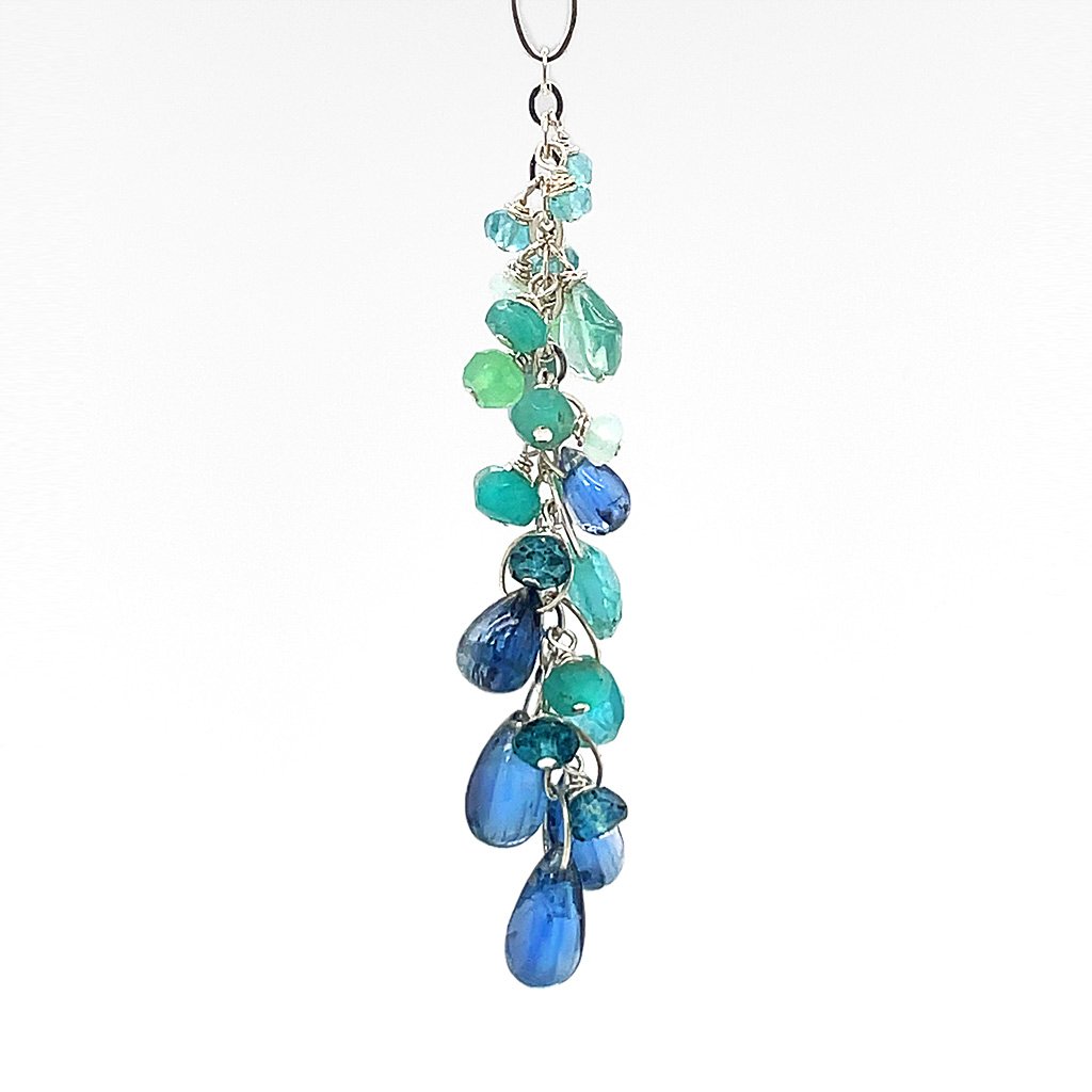 Blue Ombre Gradient Gemstone Necklace