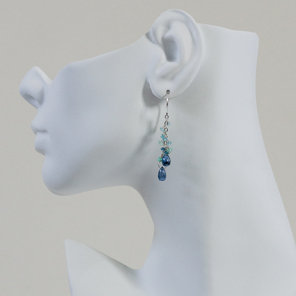 Blue ombre deals earrings