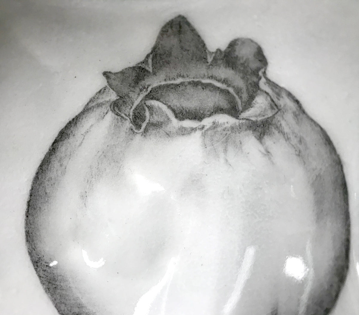 Blueberry Graphite Bowl, copper enamelware