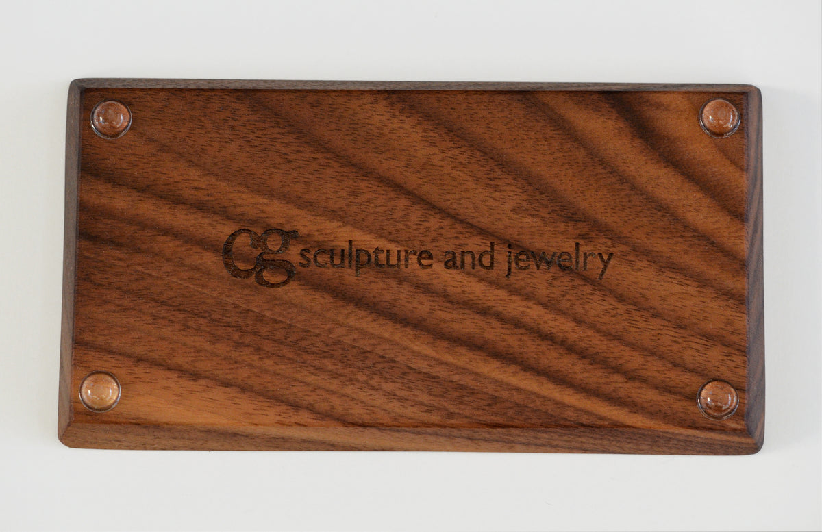 Double Walnut Base, holder for Bitty Bowls