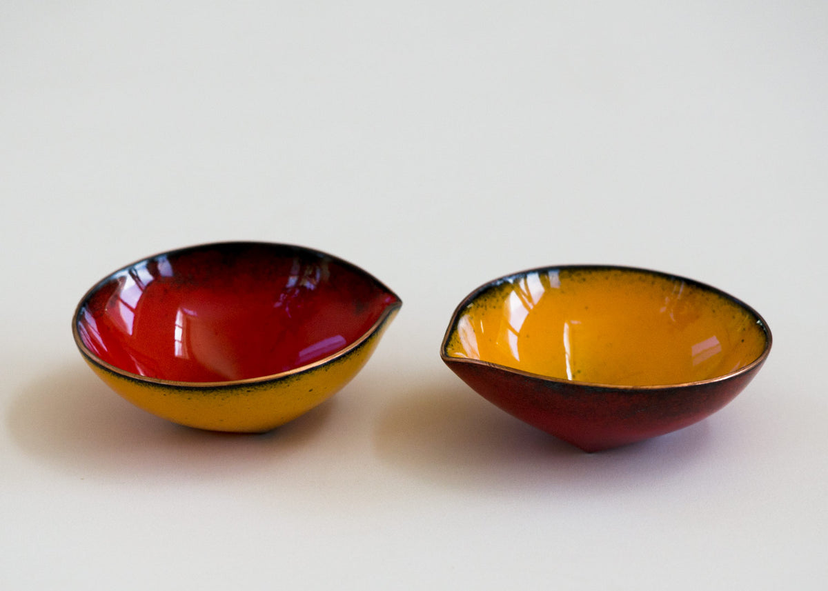 Petal Bitty Bowl, copper enamelware