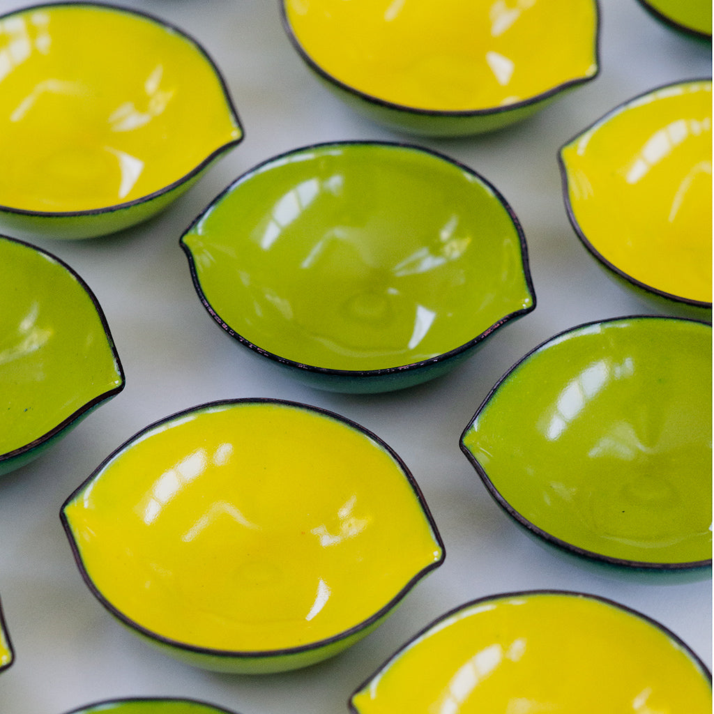 Citrus Bitty Bowl, copper enamelware