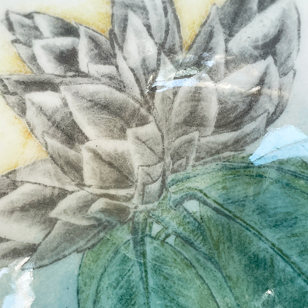 Rhody Crown Flower enamelware bowl