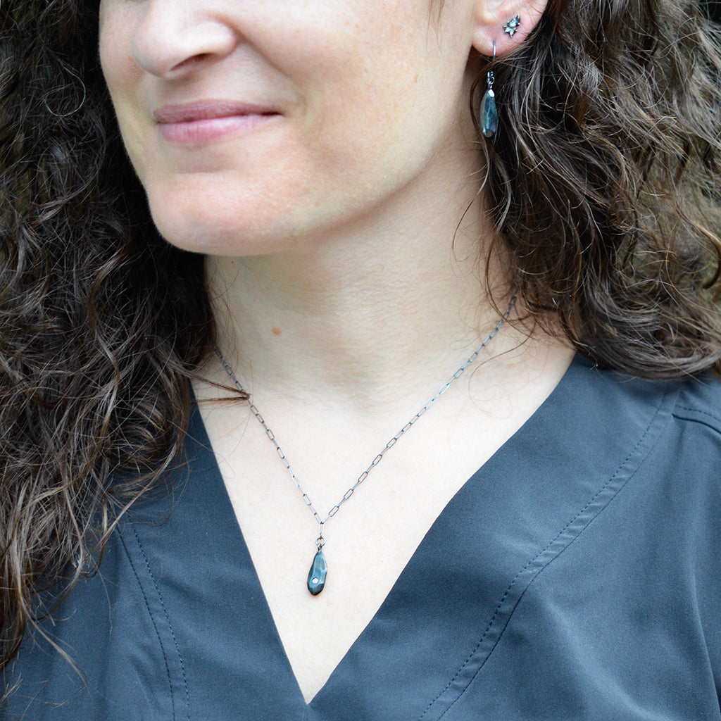 Amplified Strength Droplet Necklace (Diamond Rocklet)