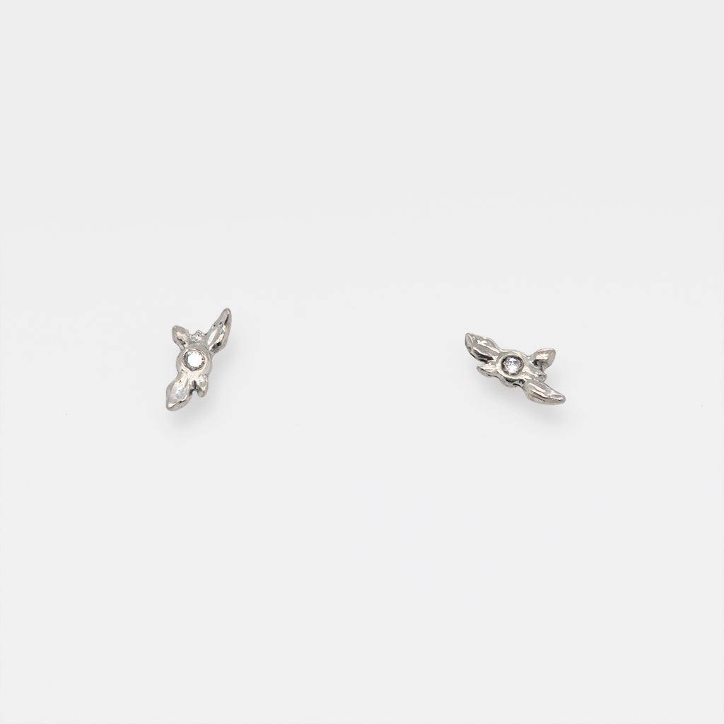 Tiny Succulent Diamond Earring