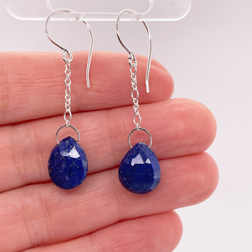 Blue Lapis Gemstone Earrings