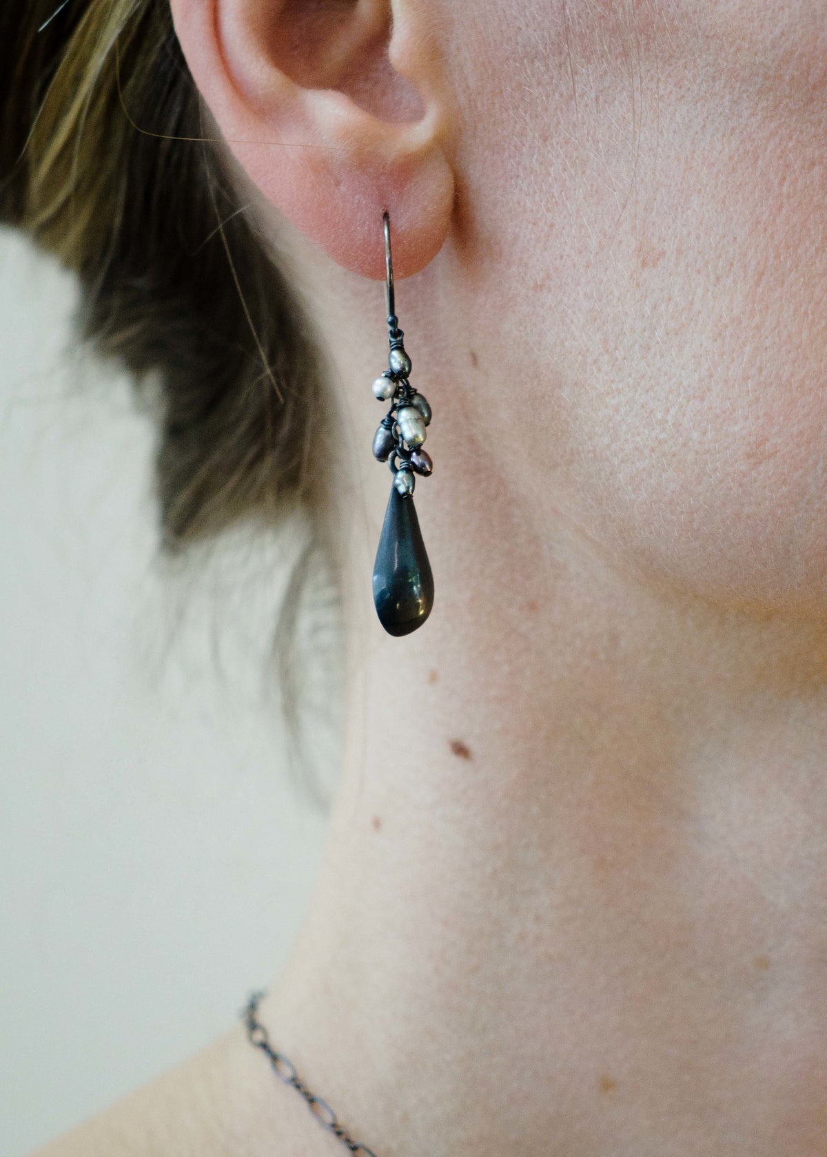 Small Drop with Pearl Earrings