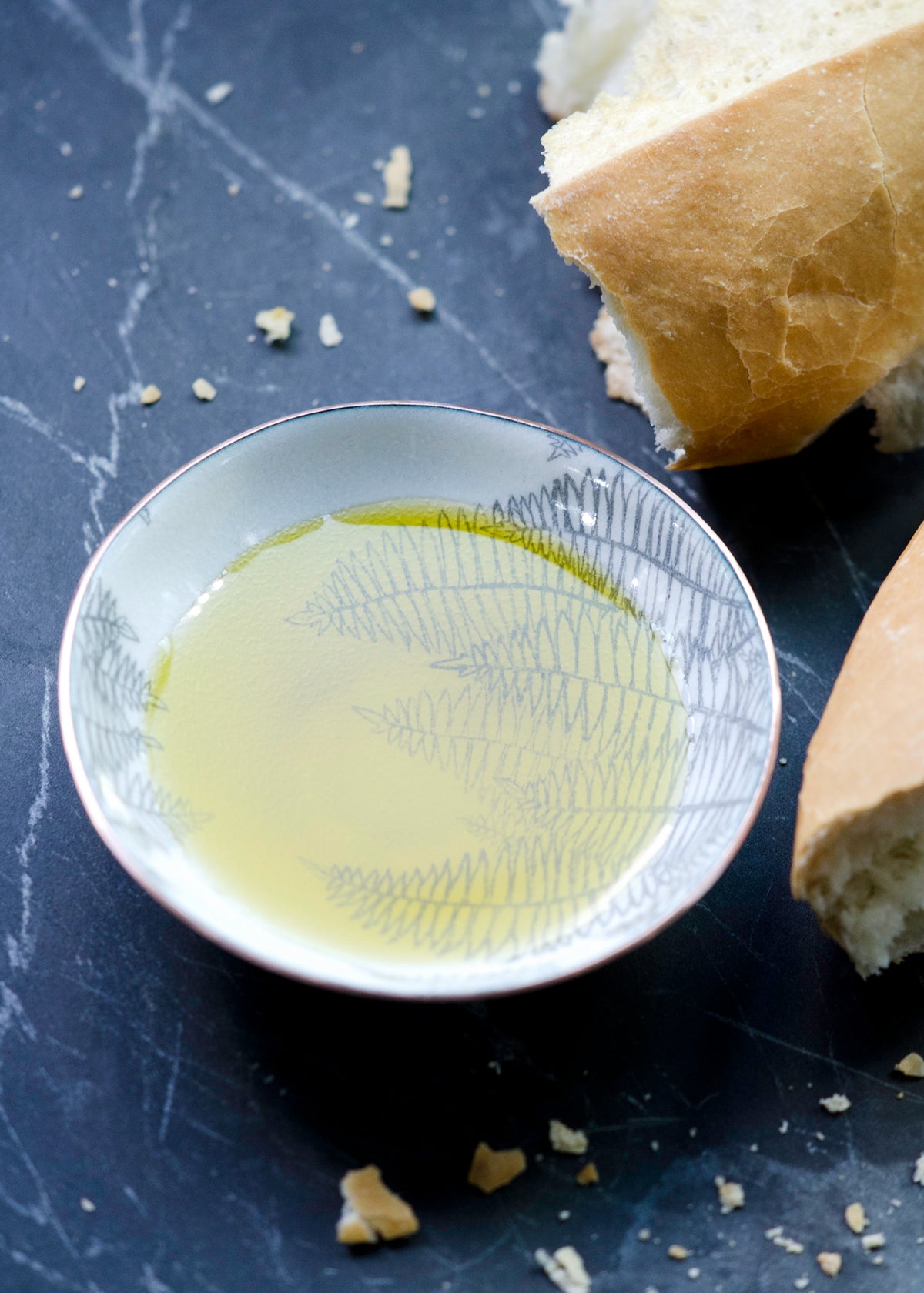 Fern Frond Enamelware Bowl