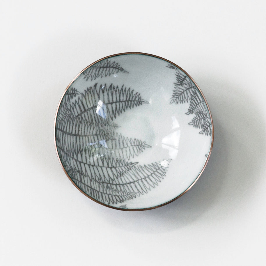 Fern Frond Enamelware Bowl