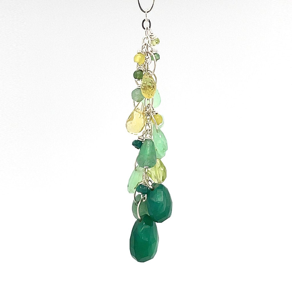 Green Ombre Gradient Gemstone Necklace