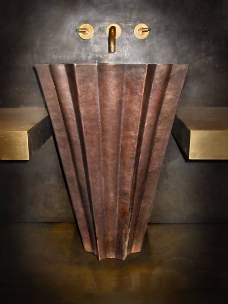 Powder room pedestal sink, Mercer Island