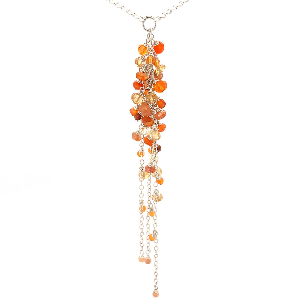 Orange Sunset Gemstone Necklace