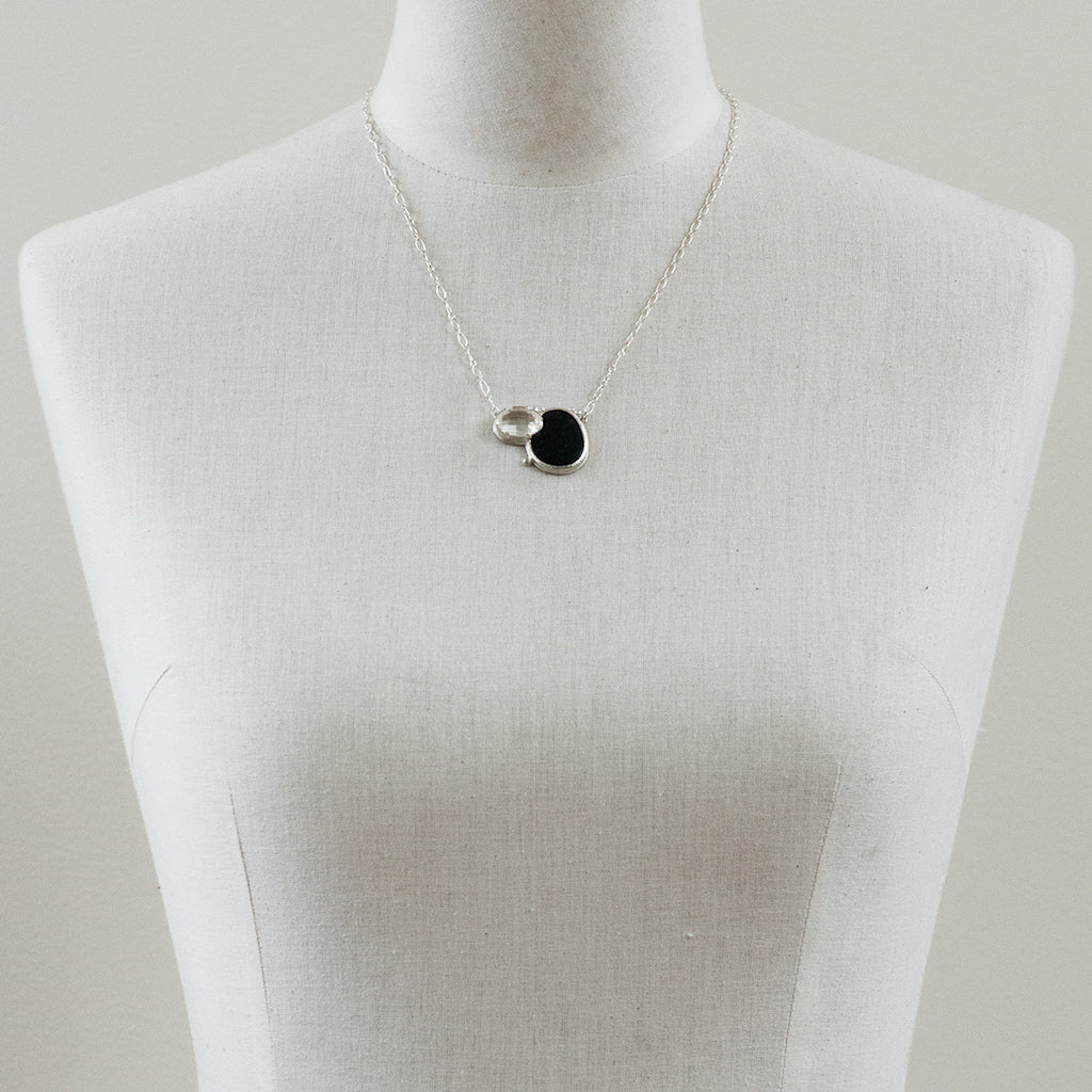 Crystal beach rock necklace