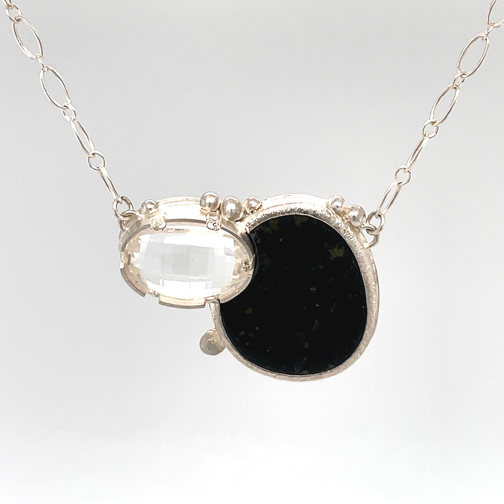 Crystal beach rock necklace