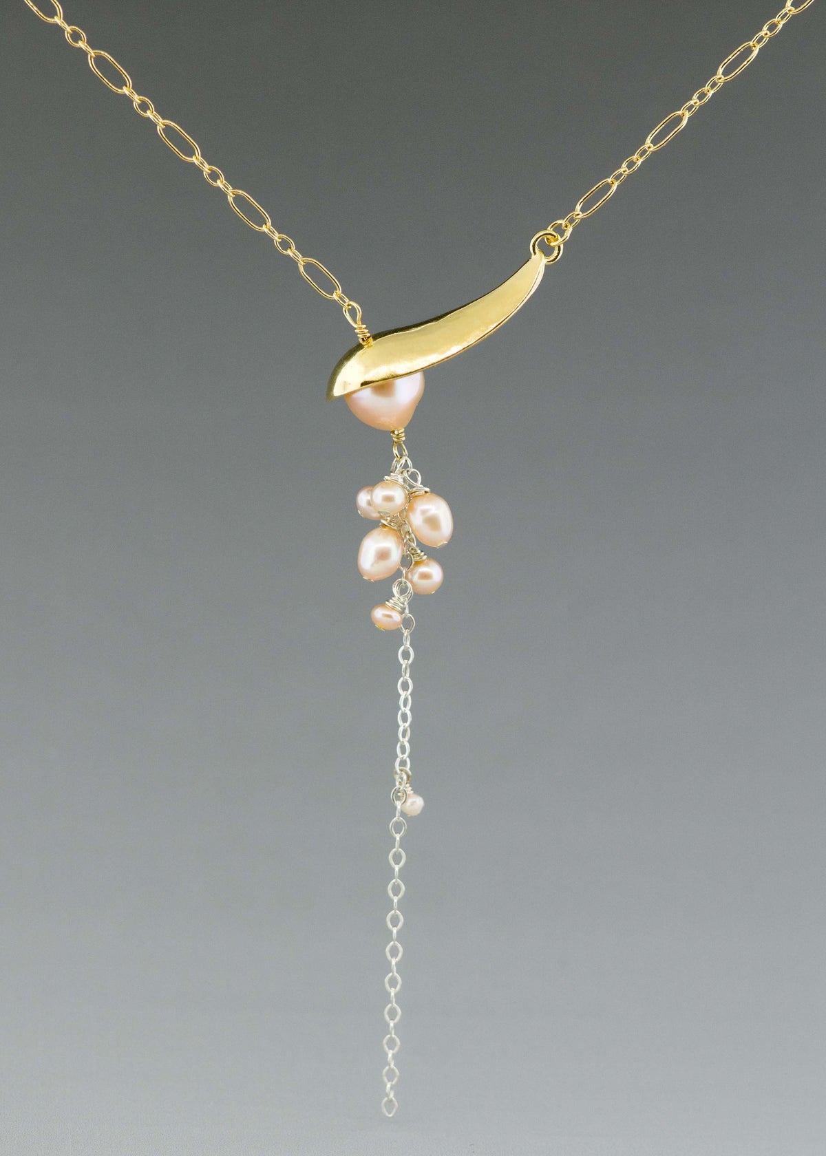 Small Angled Pearl Necklace