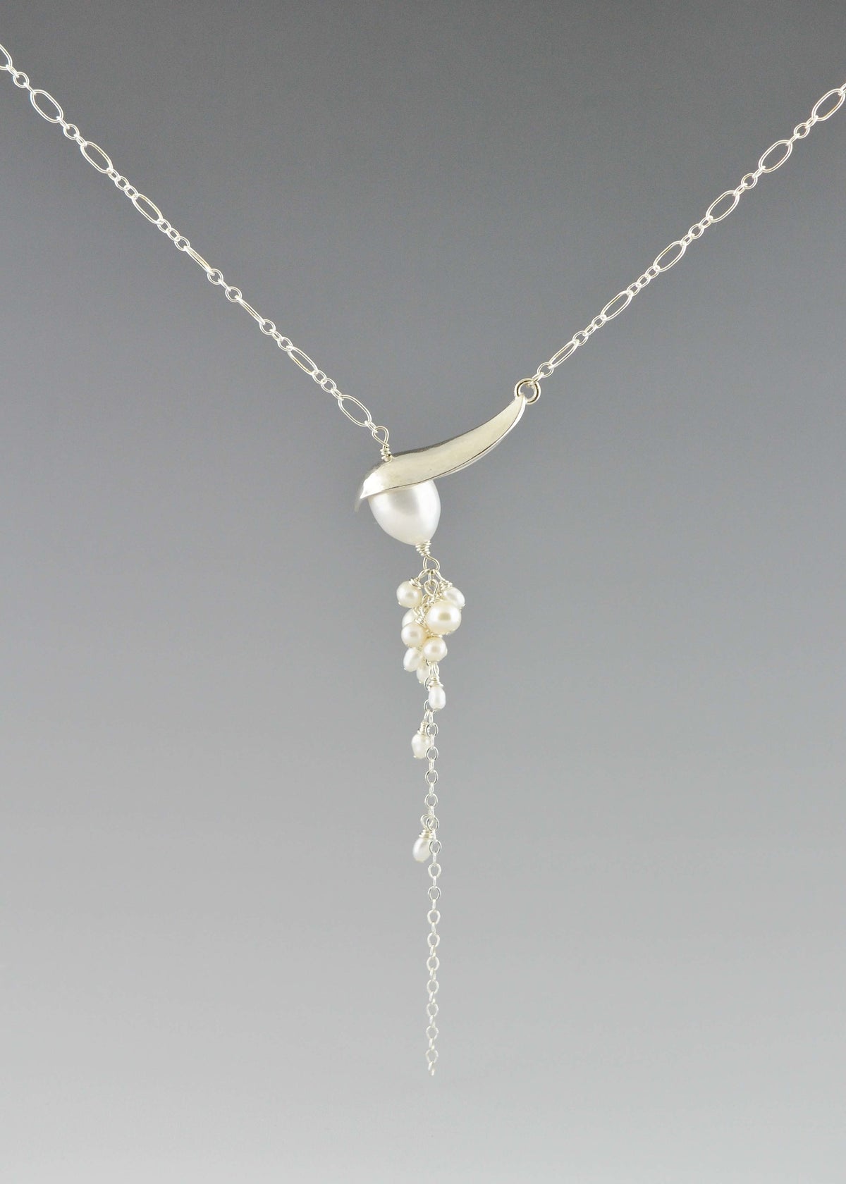 Small Angled Pearl Necklace