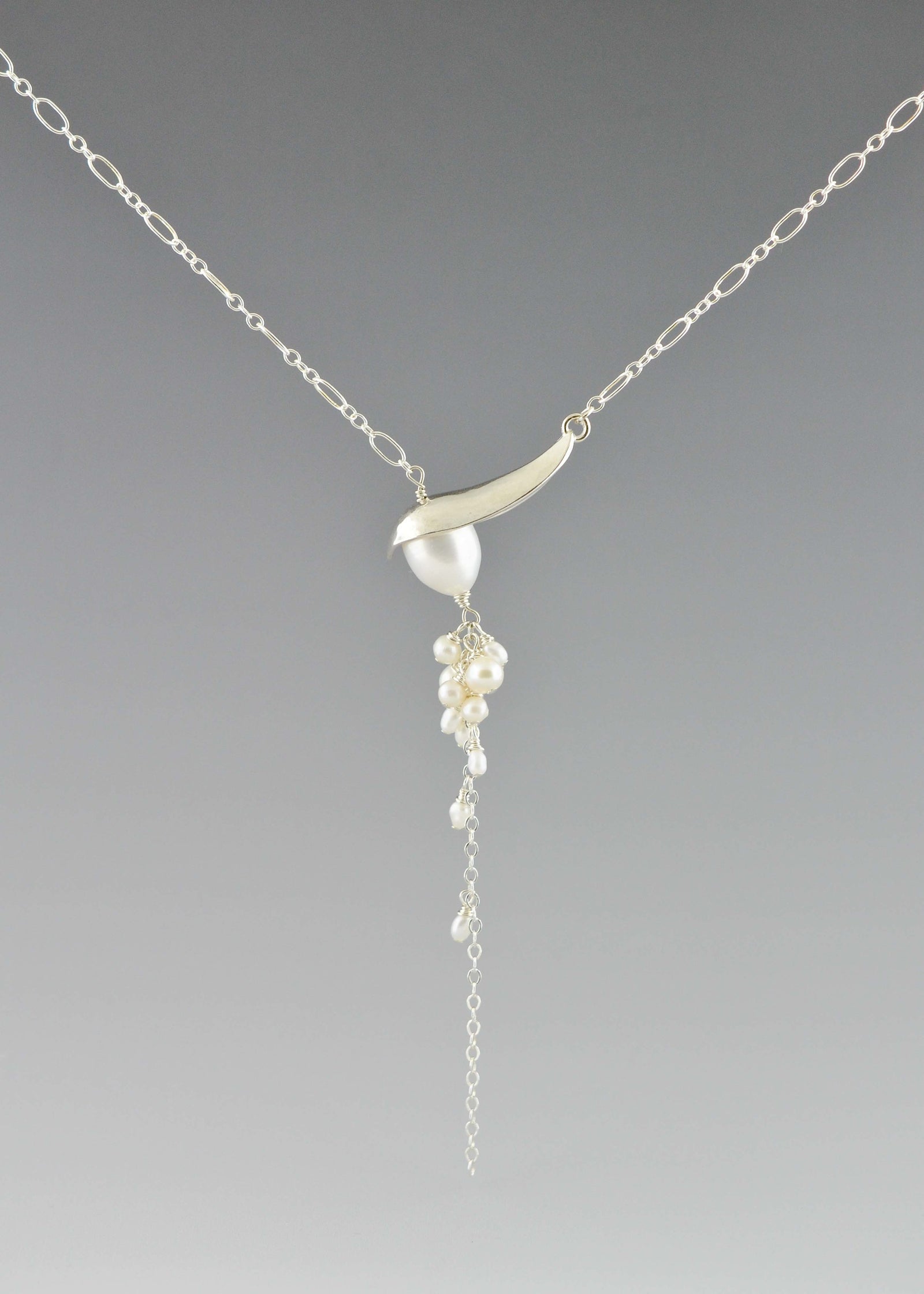 Small Angled Pearl Necklace