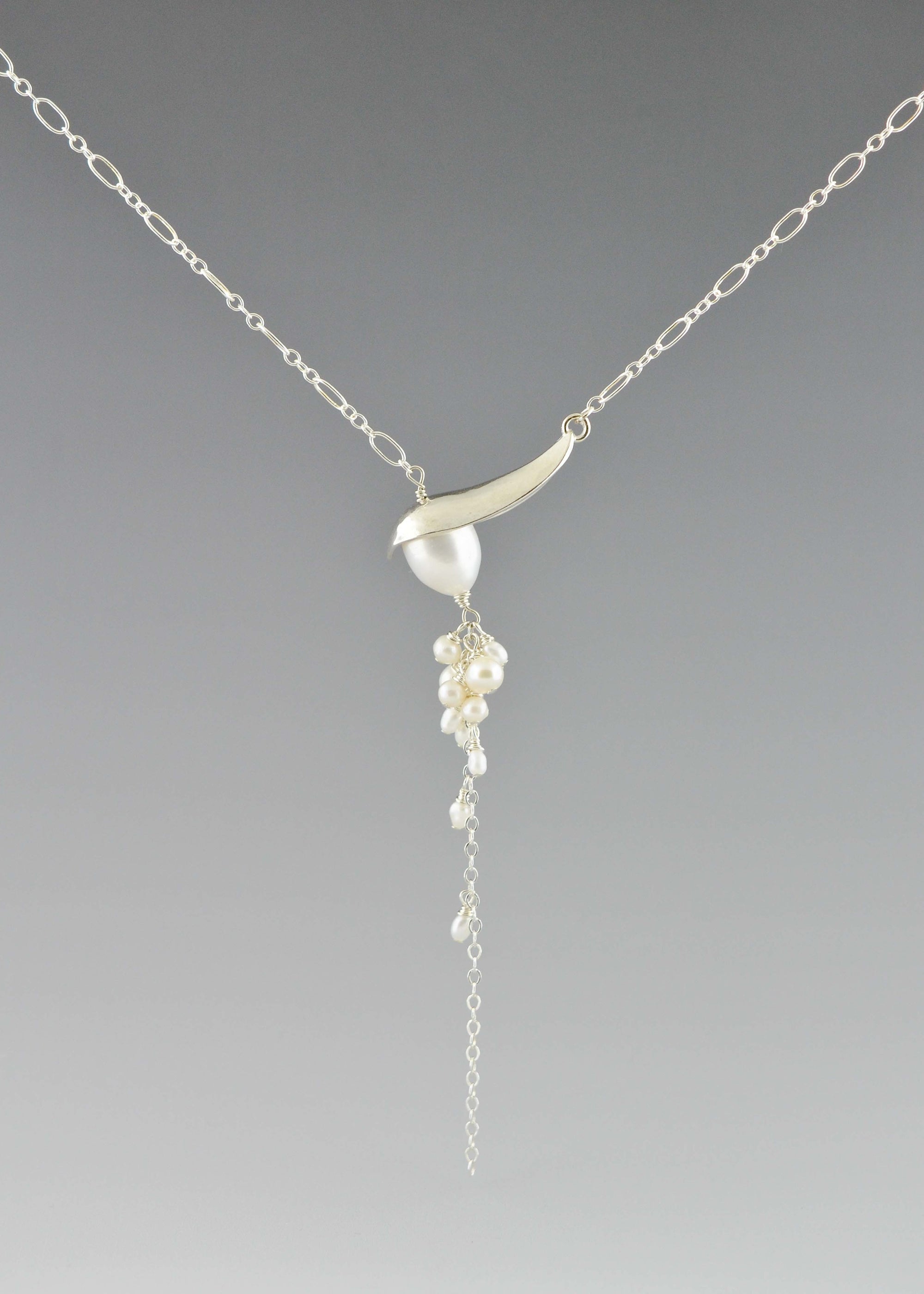 Small Angled Pearl Necklace