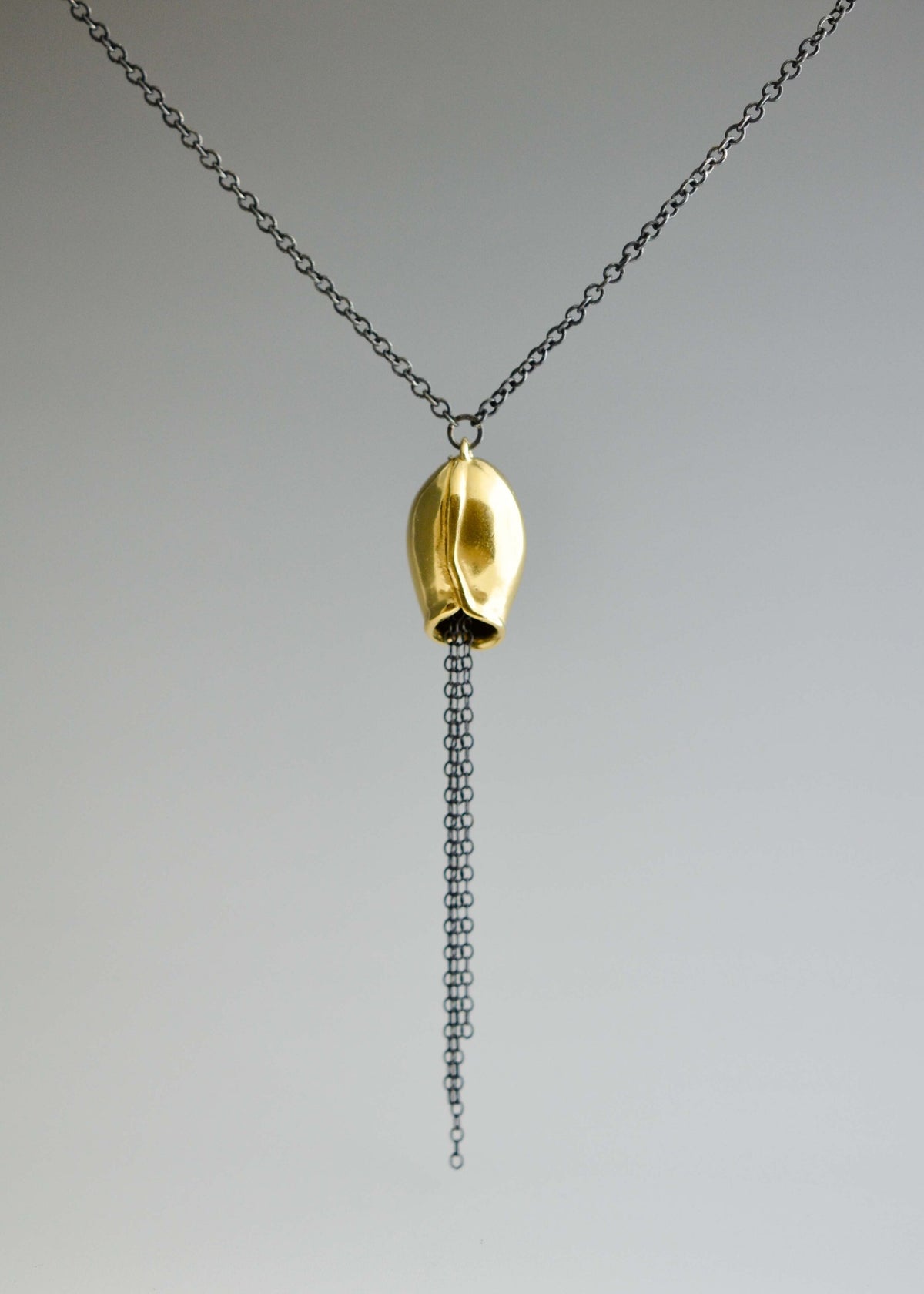 Bi-color pod necklace