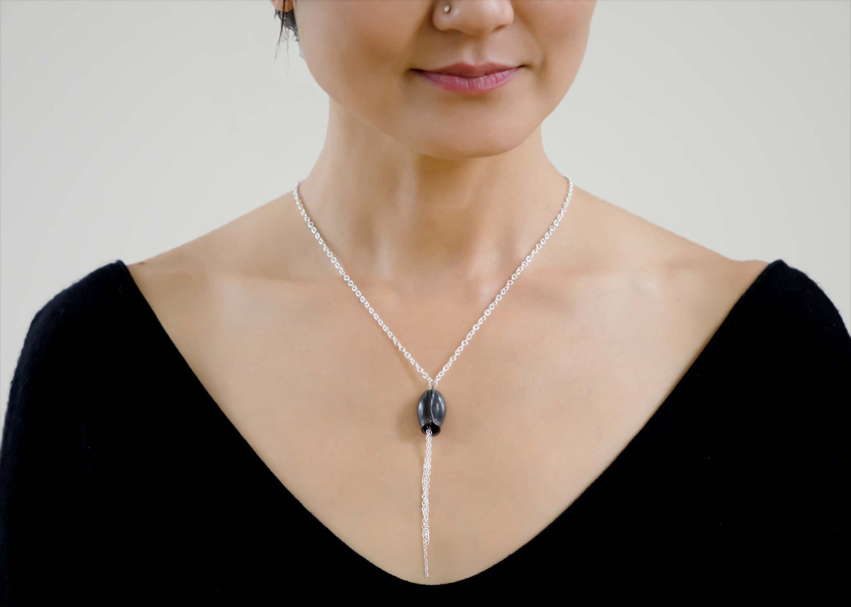 Bi-color pod necklace