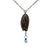 Long pod and Blue topaz necklace