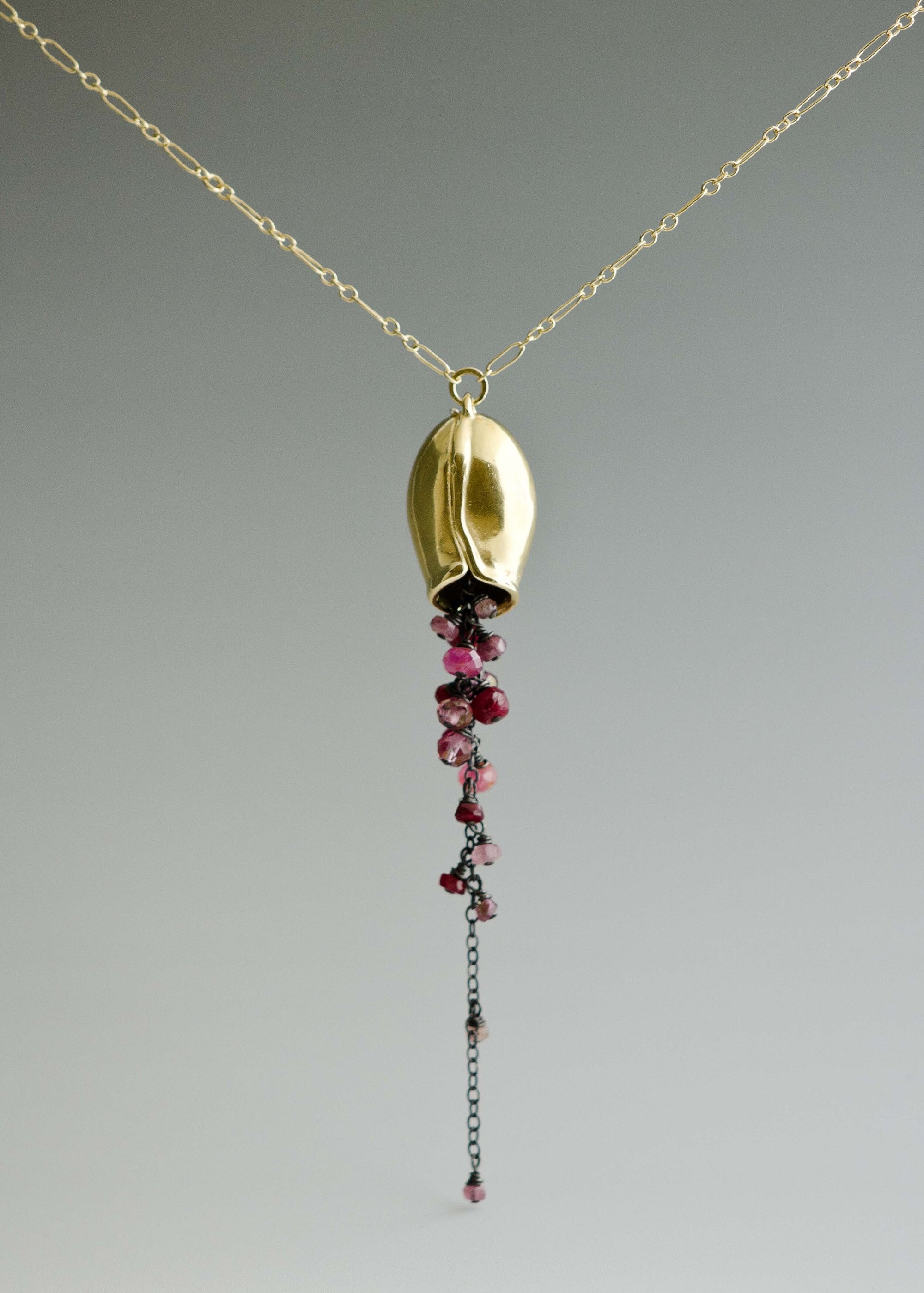 Cascading gems Pod necklace