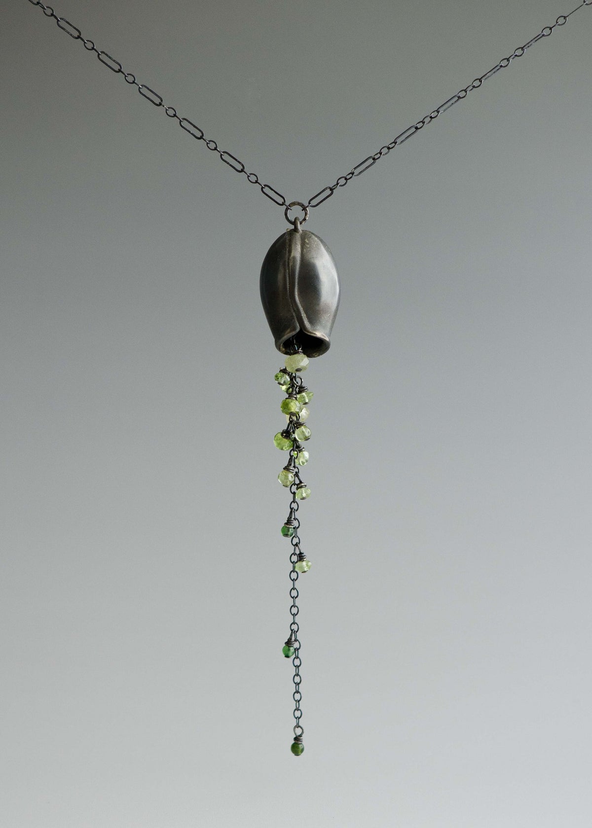 Cascading gems Pod necklace