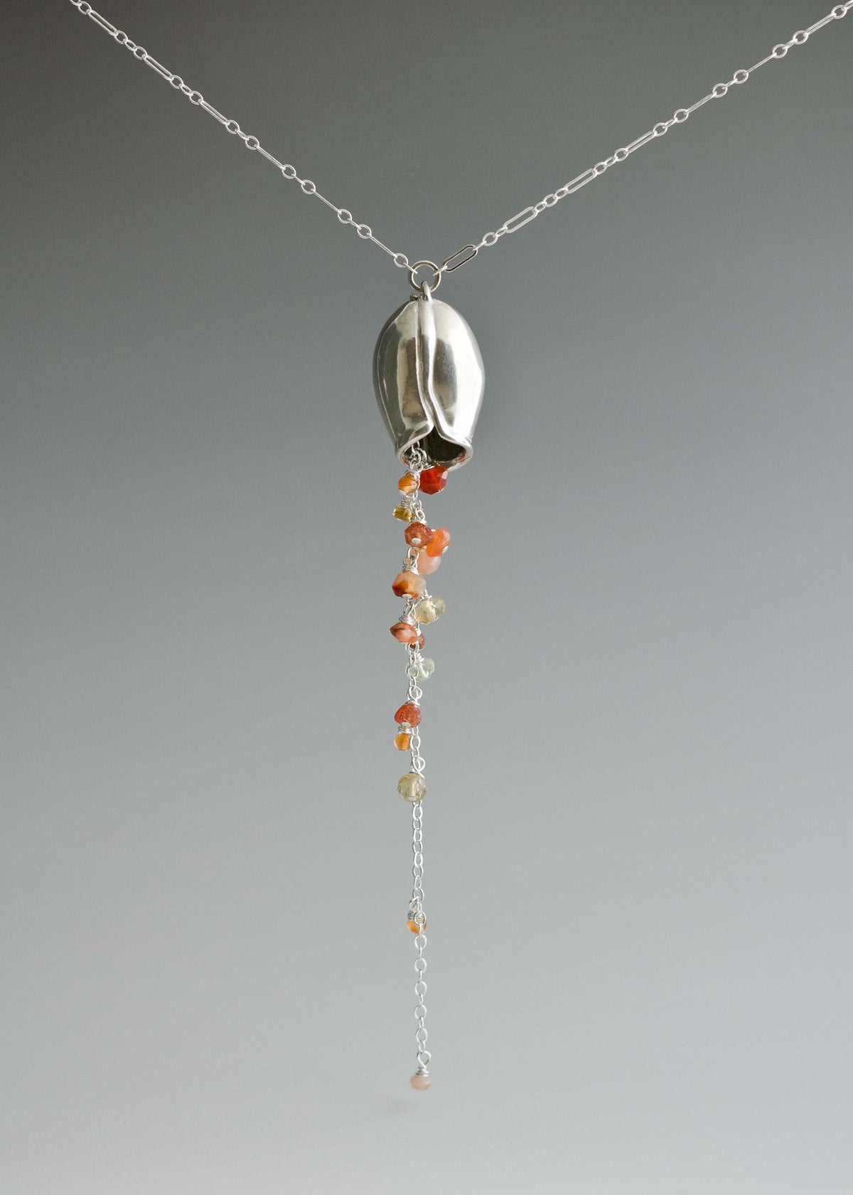 Cascading gems Pod necklace