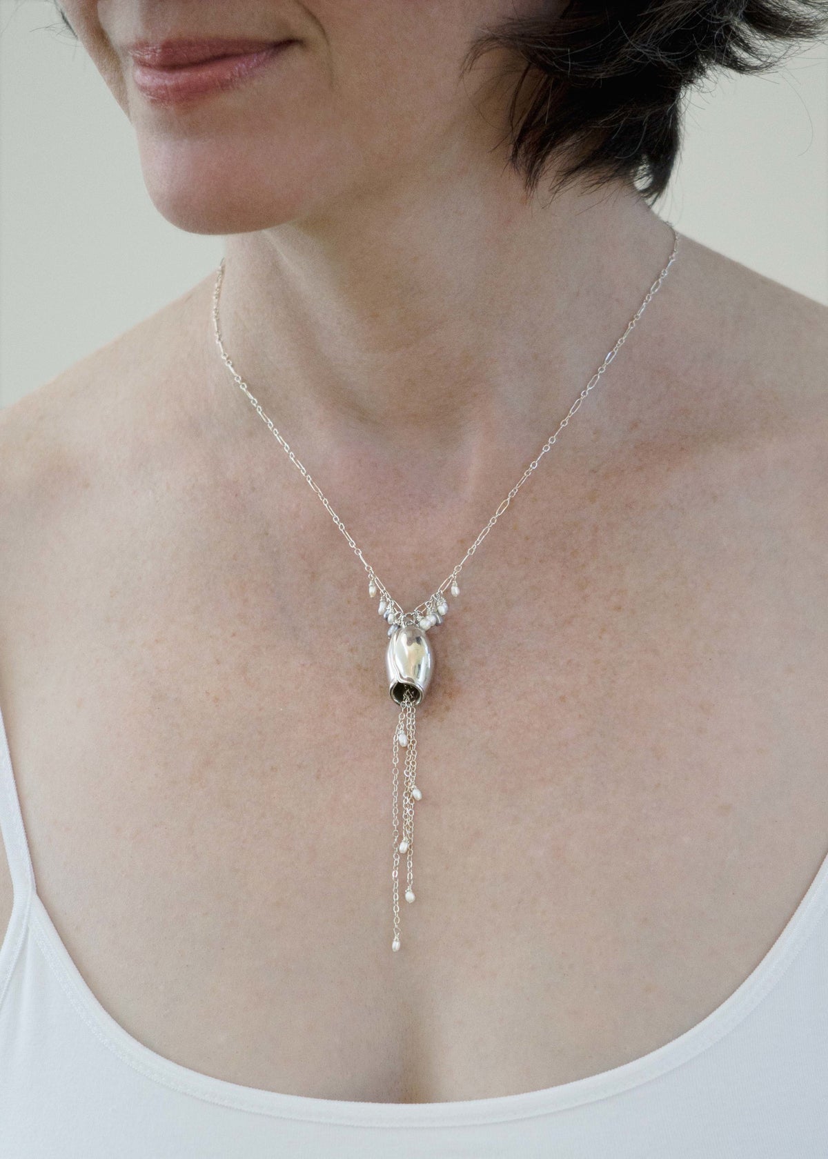 Pod with Clustered Pearls Necklace